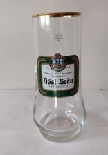 Hösl Bräu Hosl Brau Mitterteich 0.5l German Beer glass With Gold Rim 500ml #11 na sprzedaż  PL