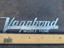 VINTAGE 1950/1960S METAL VAGABUNDO EMBLEMA CASA MÓVEL TRAILER DE VIAGEM, usado comprar usado  Enviando para Brazil