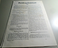 Reichsgesetzblatt 1930 zündwa gebraucht kaufen  Nünchritz