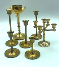 Lot brass candlestick for sale  Zeeland