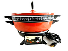 Cocina eléctrica Oster Super Pan vintage años 70 fondue llama naranja #17344 segunda mano  Embacar hacia Mexico