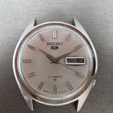 Seiko 5 relógio masculino 35mm mostrador branco aço data do dia redondo 6119-7000 PEÇAS comprar usado  Enviando para Brazil