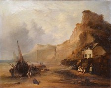 Pintura a óleo do século XIX pescadores da costa de Sussex retornando cena marítima comprar usado Pintura a óleo do século XIX pescadores da costa de Sussex retornando cena marítima comprar usado  Enviando para Brazil