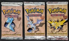 1999 Pokemon Fossil Sealed Booster Pack Conjunto de Arte Selado - 3 Pacotes comprar usado  Enviando para Brazil