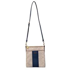 Bolsa tiracolo Coach Kitt Messenger colorblock assinatura lona giz azul lago comprar usado  Enviando para Brazil