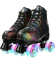Patins, High-top, Light-Up, Brilhante (Roda Flash Lightning Black, 43) comprar usado  Enviando para Brazil