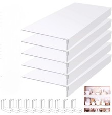 Usado, Pacote com 5 capas de prateleiras de arame de PVC 30x16” branco removível armário prateleiras pranchas comprar usado Usado, Pacote com 5 capas de prateleiras de arame de PVC 30x16” branco removível armário prateleiras pranchas comprar usado  Enviando para Brazil