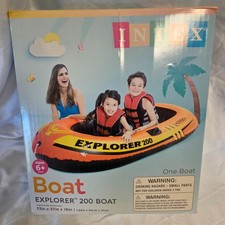 Barco inflável INTEX Explorer 200: câmaras duplas, fechaduras de remo, corda, NOVO caixa aberta comprar usado  Enviando para Brazil
