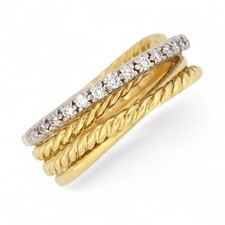 David Yurman pulseira cruzada de diamante 6,8 mm em ouro amarelo 18K comprar usado  Enviando para Brazil