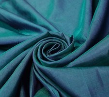 Usado, Tecido para artesanato Sushila vintage verde azul sari remanescente sucata multiuso seda pura comprar usado  Enviando para Brazil
