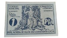   BILLETE LOCAL CONQUISTA CORDOBA  1 PESETA   .ORIGINAL PLANCHA. comprar usado  Enviando para Brazil