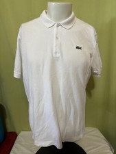 Camisa polo masculina branca Lacoste Live tamanho 7, usado comprar usado  Enviando para Brazil