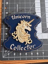 Unicornio Decoración Pared Unicornio Coleccionista Azul y Blanco Repujado segunda mano  Embacar hacia Mexico