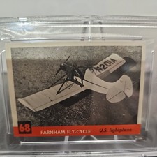 1956 ✈️ Topps Jets Spotter Series #68 Farnham Fly-Cycle PSA QUASE PERFEITO 7  comprar usado 1956 ✈️ Topps Jets Spotter Series #68 Farnham Fly-Cycle PSA QUASE PERFEITO 7  comprar usado  Enviando para Brazil