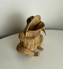Cesta de armazenamento de utensílios vintage [sapo de vime rattan] feita em Hong Kong MCM, usado comprar usado  Enviando para Brazil