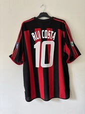 Camisa de futebol original AC Milan Adidas masculina XL 2003/04 Rui Costa #10 Home comprar usado  Enviando para Brazil