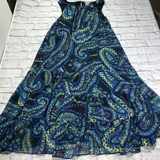 Vestido Catherines 0x Maxi Sem Mangas Verde Azul Amarelo Plus Size Forro Transparente comprar usado  Enviando para Brazil