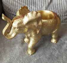 Gold resin elephant for sale  WAREHAM