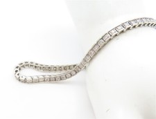Pulseira de tênis de ouro branco 10k ~1,25 CTW diamante link quadrado ~8,25" comprar usado  Enviando para Brazil