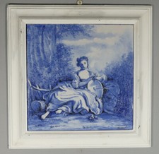 Tableau céramique bleue d'occasion  Limoges-