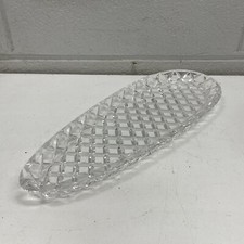 ORIGINAL VINTAGE RETRÔ Vidro Cristal Cozinha Comida Mesa Prato Prato Corredor Café comprar usado  Enviando para Brazil