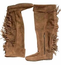 Suede fringe boots for sale  EDINBURGH