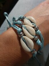 2 PULSERAS SURF CONCHAS BRACELETES  CARACOLAS AMISTAD LOVE  BRAZALETS VERANO , usado comprar usado  Enviando para Brazil