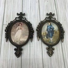 Conjunto de 2 molduras florais ovais vintage bronze moldura ornamentada Itália decoração vitoriana comprar usado  Enviando para Brazil