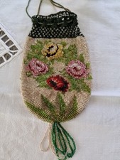 Perlenbeutel 1840 antik gebraucht kaufen  Ketsch