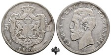 Romania lei 1881 usato  Cremona