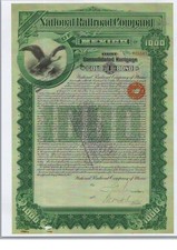 EMPRESA FERROVIÁRIA NACIONAL DO MÉXICO.....1902 PRIMEIRA HIPOTECA TÍTULO DE OURO comprar usado EMPRESA FERROVIÁRIA NACIONAL DO MÉXICO.....1902 PRIMEIRA HIPOTECA TÍTULO DE OURO comprar usado  Enviando para Brazil