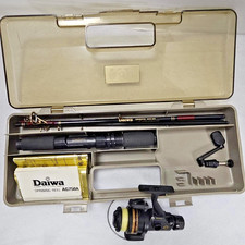 Conjunto de vara e carretel Daiwa Minispin AG750A estojo plástico aberto nunca usado vara de truta comprar usado  Enviando para Brazil