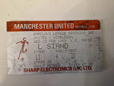 Ticket stub manchester for sale  MANCHESTER
