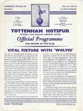 Tottenham hotspur wolves. for sale  SHEERNESS