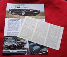 TOLEMAN VOLKSWAGEN VW GOLF GTi 1982 FOTO ARTIGO DE TESTE DE ESTRADA comprar usado  Enviando para Brazil