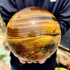 Bola de olho de tigre natural 4,32 lb esfera de cristal de quartzo decoração de cura gema comprar usado  Enviando para Brazil