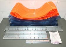 Usado, Cortina de porta tira PVC TMI 999-00241, 10 pés x 7 pés de largura, 12" com nervuras, transparente/laranja comprar usado  Enviando para Brazil