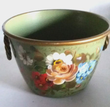 Vaso metallo dipinto usato  Roma