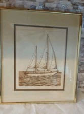Vintage signed etching for sale  Old Saybrook