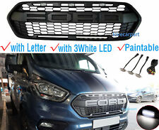 Do Ford Transit Custom Grill 2018-2023 Raptor Style Osłona chłodnicy o strukturze plastra miodu z 3 diodami LED na sprzedaż  Wysyłka do Poland