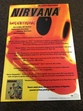 Pôster promocional cartolina Nirvana Incesticide 1992 Kurt Cobain 12 x 18, usado comprar usado  Enviando para Brazil