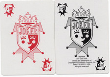 Par de Cartas de Jogo RARAS MODERNAS "Smiling Faces on Shields" Coringa #100 comprar usado  Enviando para Brazil