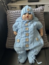 Hand knitted blue for sale  MUSSELBURGH