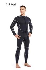 Usado, Ternos completos masculinos de neoprene mergulho surf natação 1,5 mm em água fria manter quente comprar usado  Enviando para Brazil