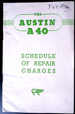 Austin a40 schedule for sale  EDGWARE