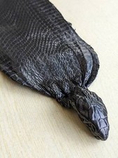 Pele de cobra preta com cabeça pele de cobra taxidermia couro couro artesanato suprimentos comprar usado  Enviando para Brazil
