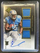 2014 Limited Eric Ebron Rookie Star Factor Triple Jersey Auto RC #3/25 comprar usado 2014 Limited Eric Ebron Rookie Star Factor Triple Jersey Auto RC #3/25 comprar usado  Enviando para Brazil