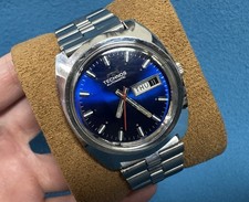 Technos cal 2780 automático dia/data 25 joias 36mm mostrador azul relógio masculino raro comprar usado  Enviando para Brazil
