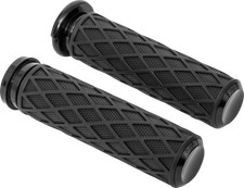 Arlen Ness Diamond Biodynamics Guidão Preto 1" Grips De Mão 2008-2022 Modelos De Harley comprar usado  Enviando para Brazil