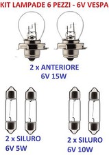 6V KIT DI LAMPADE VESPA 50 N L R SPECIAL 50N 50L 50R LAMPADINA ANTERIORE SILURO, usado comprar usado  Enviando para Brazil